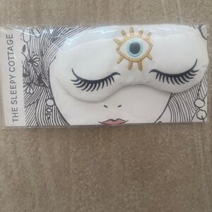 NEW The Sleepy Cottage White Evil Eye Weighted Sleep Eye Mask